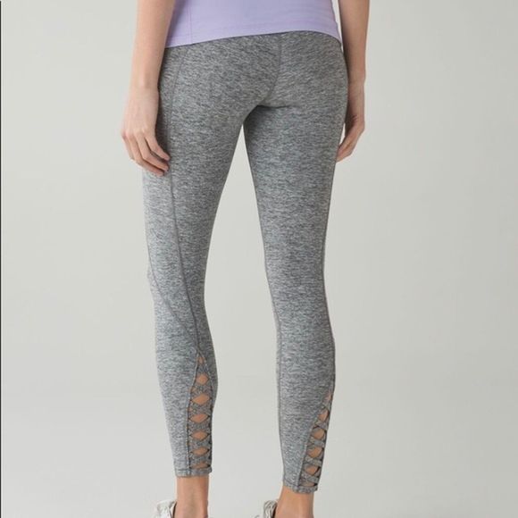 Lululemon Pure Practice Leggings Women's Size 6 Gray Running Activewear Training - Picture 2 of 9